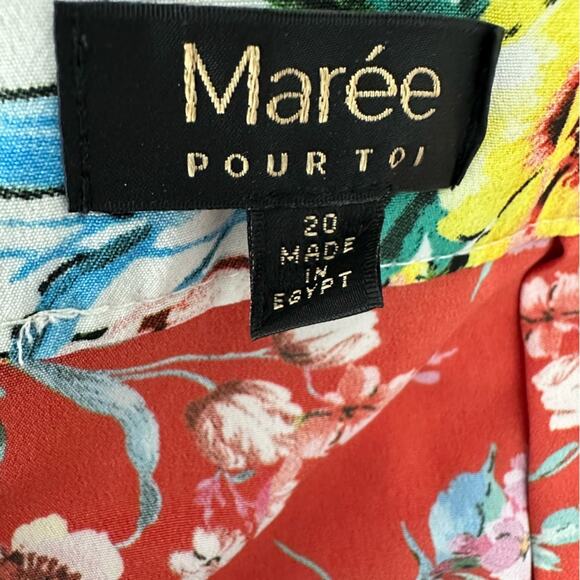 Maree Pour Toi floral patchwork print cropped pants Size 20 - Picture 6 of 13